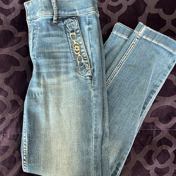 White House Black Market High-Rise Everyday Soft Horsebit Slim Ankle Jeans Sz 4 - Picture 5 of 8